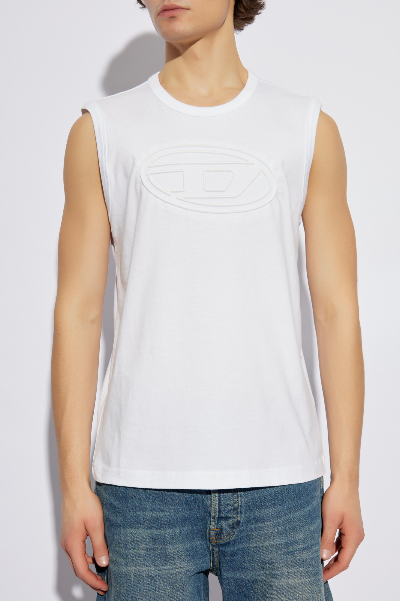 DIESEL｜SLEEVELESS (T-BISCO BIGOVAL TOP (A16698 0NJBM 10 Diesel Sleeveless T-shirt T-BISCO-BIGOVAL | Men's Clothing
